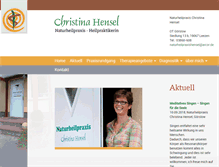 Tablet Screenshot of naturheilpraxishensel.de